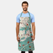 De Outer Banks geïllustreerde kaart Schort (Gedragen)