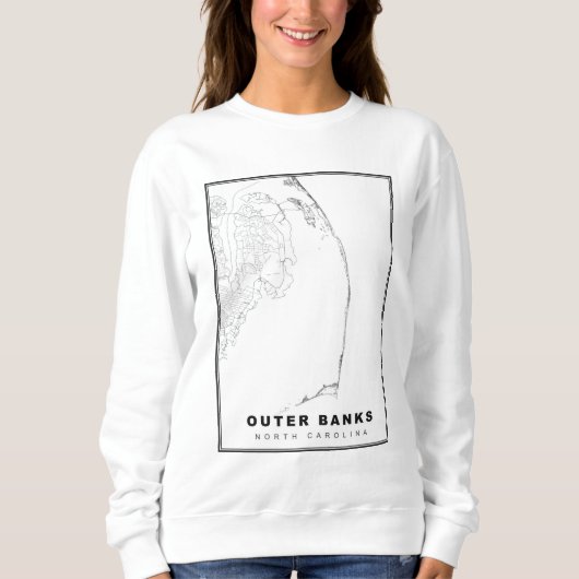 De Outer Banks Kaart Trui (Voorkant)