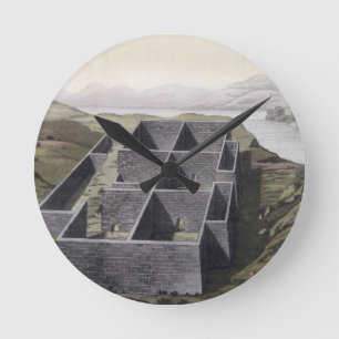 De overblijfselen van een Inca-paleis in Callo, Pe Ronde Klok