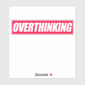 De overdenkende Sticker van het Citaat (Vel)