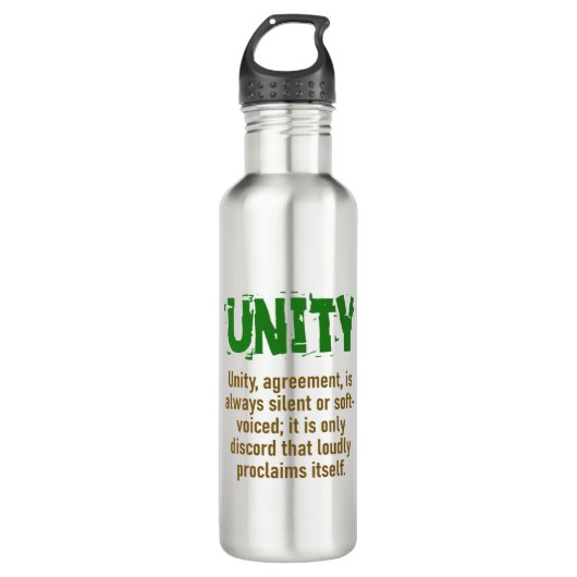 De overeenkomst van de eenheid is altijd stil - he waterfles  (Voorkant)