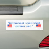 De overheid is het beste wat het minst bestuurt bumpersticker (Op auto)