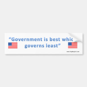 De overheid is het beste wat het minst bestuurt bumpersticker