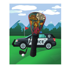 De overheid legt je handen achter je rug golfheadcover