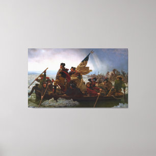 De oversteek van de Delaware 1776: Generaal George Canvas Afdruk