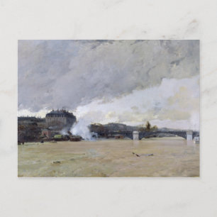 De overstroming van de Seine, c.1903 Briefkaart