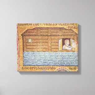 De overstroming, van het Atrium, detail van Noah Canvas Afdruk