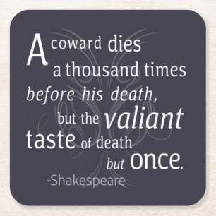 De overvaller sterft maar eens Shakespeare Vierkante Kartonnen Onderzetter