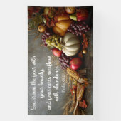De overvloed van Psalm 65:11 Spandoek (Verticaal)