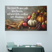 De overvloed van Psalm 65:11 Spandoek (Beurs)