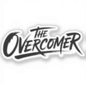 De Overwinnaar Vette Typografie Sticker (Voorkant)
