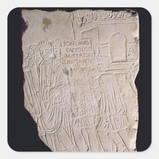 De overwinning van Constantijn de Grote op Vierkante Sticker (Voorkant)