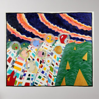 De overwinning van het kapitalisme op iets poster