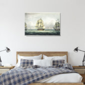De overwinning van HMS op de Franse lijn, vergezel Canvas Afdruk (Insitu (Slaapkamer))