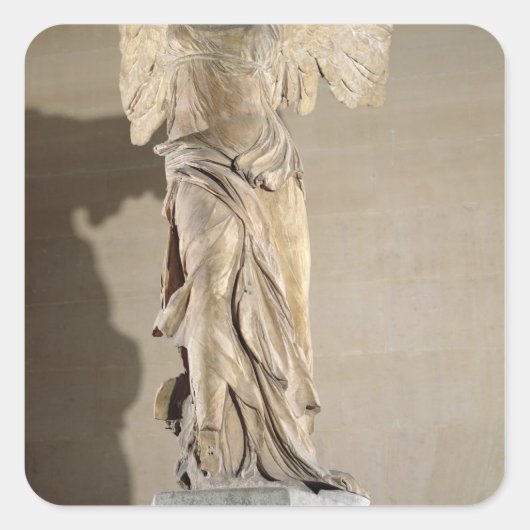 De overwinning van Samothrace Vierkante Sticker (Voorkant)