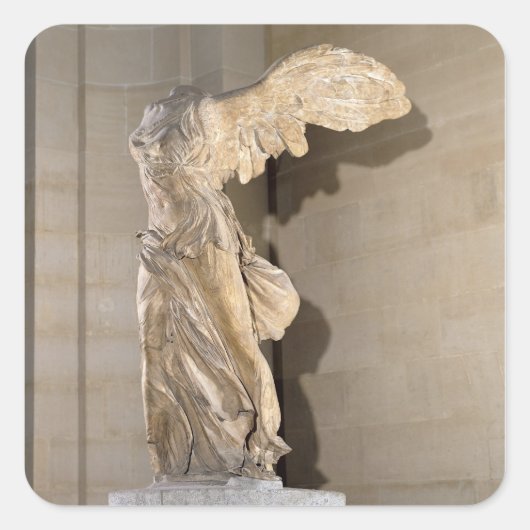 De overwinning van Samothrace Vierkante Sticker (Voorkant)