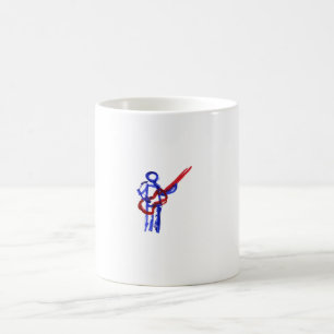 De overzichtscijfer van de Speler van de pas rood Koffiemok