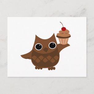 De Owl en de Cupcake Briefkaart