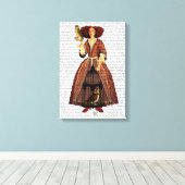 De Owl Lady Canvas Afdruk (Insitu (Houten vloer))