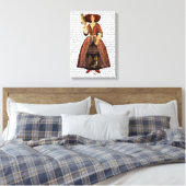 De Owl Lady Canvas Afdruk (Insitu (Slaapkamer))