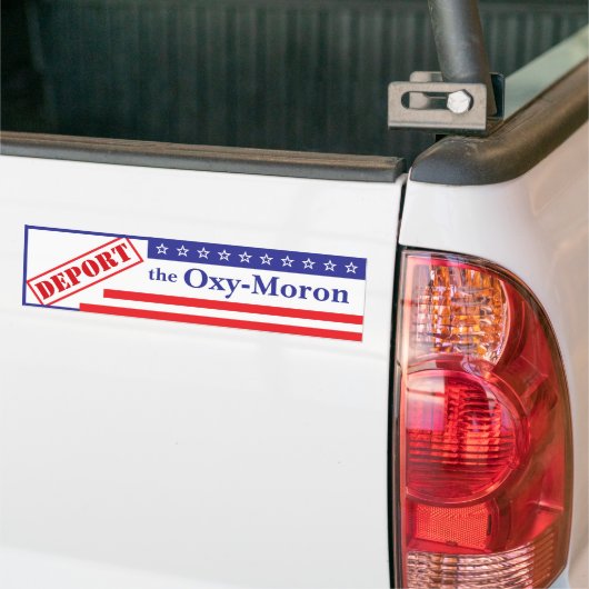De Oxy-Moron Bumpersticker uitzetten (Op Truck)