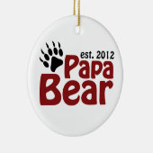 De pa draagt Est 2012 Keramisch Ornament (Rechts)