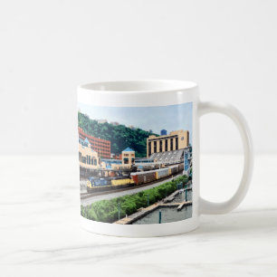 De PA van Pittsburgh - Trein die door het Vierkant Koffiemok