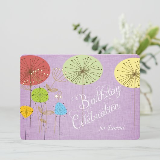 De paardebloemen op de Verjaardag van het Linnen Kaart (Staand voorkant)