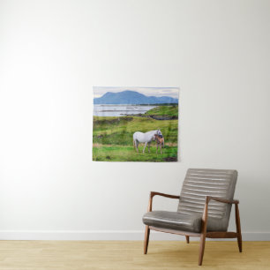 De paarden van Connemara   Galway, Ierland Wandkleed