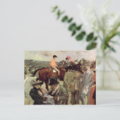 De paardenrace, ca.1890 briefkaart (Staand voorkant)