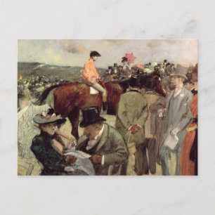 De paardenrace, ca.1890 briefkaart