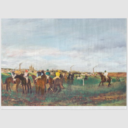 De paardenrennen, Edgar Degas Tissuepapier (Voorkant)