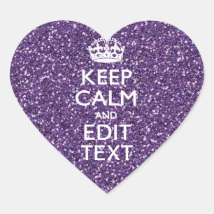 De Paars van de glamour houden Kalm Hart Sticker