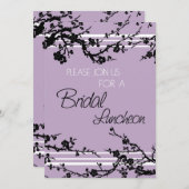 De paarse Bloemen Bruids Kaarten van de (Voorkant / Achterkant)