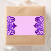 De paarse Bloemen Lege Grote Etiketten van de (Insitu)