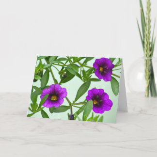 De Paarse Bloemen van Notecard Kaart