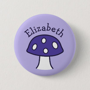 De paarse Button van de Naam van de Paddestoel