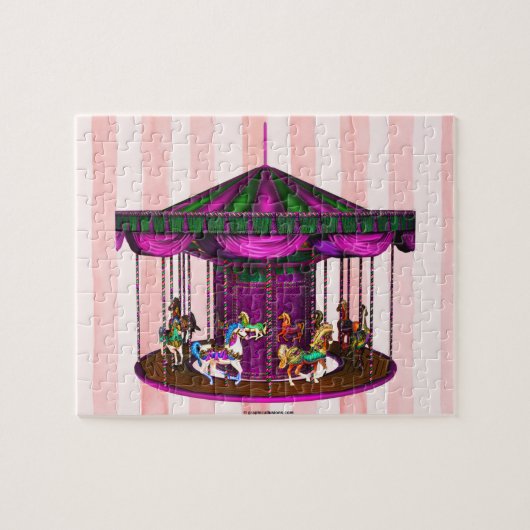 De Paarse carrousel Legpuzzel (Horizontaal)