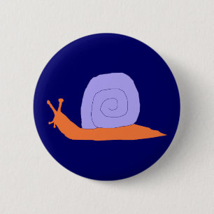 De paarse en Oranje speld van de Slak Ronde Button 5,7 Cm