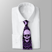 De  Paarse Gothic Skulls Gentleman's Stropdas (Gebonden)