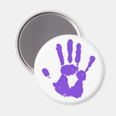 De Paarse hand Magneet (Voorkant / Achterkant)