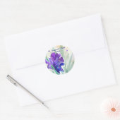 De Paarse Iris bruiloft gunst Sticker (Envelop)