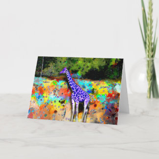 De paarse Kaart van de Giraffe