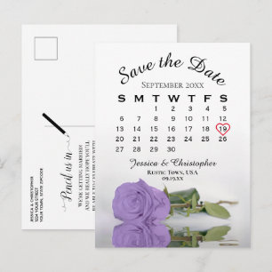 De Paarse Kalender van het Roos van de Lavender sp Aankondigingskaart
