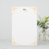 De Paarse King Stationery Briefpapier (Staand voorkant)