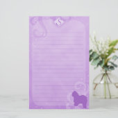 De paarse Magische Oude Engelse Kantoorbehoeften Briefpapier (Staand voorkant)