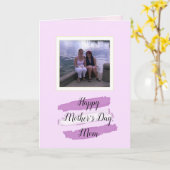 De paarse Moederdag van de Foto van de Dochter van Kaart (Gele Bloem)