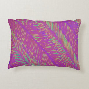 De Paarse Palmen van de Zomer van het neon Decoratief Kussen