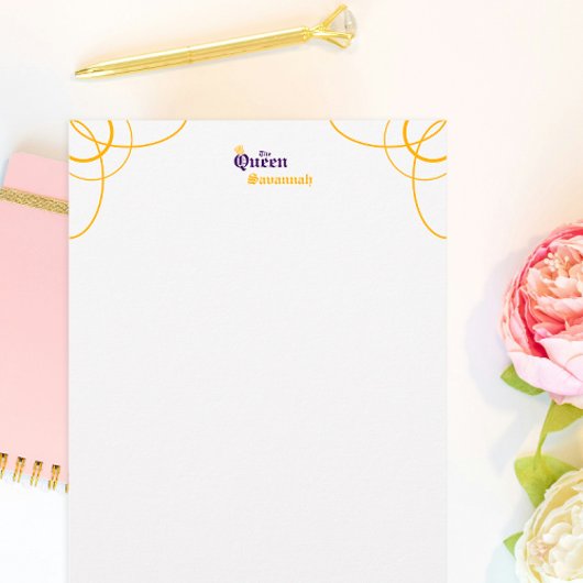 De Paarse Queen Stationery Briefpapier