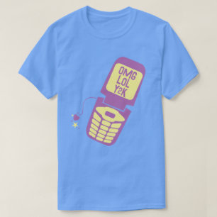 De Paarse Telefoon T-Shirt van de Tik van de terug
